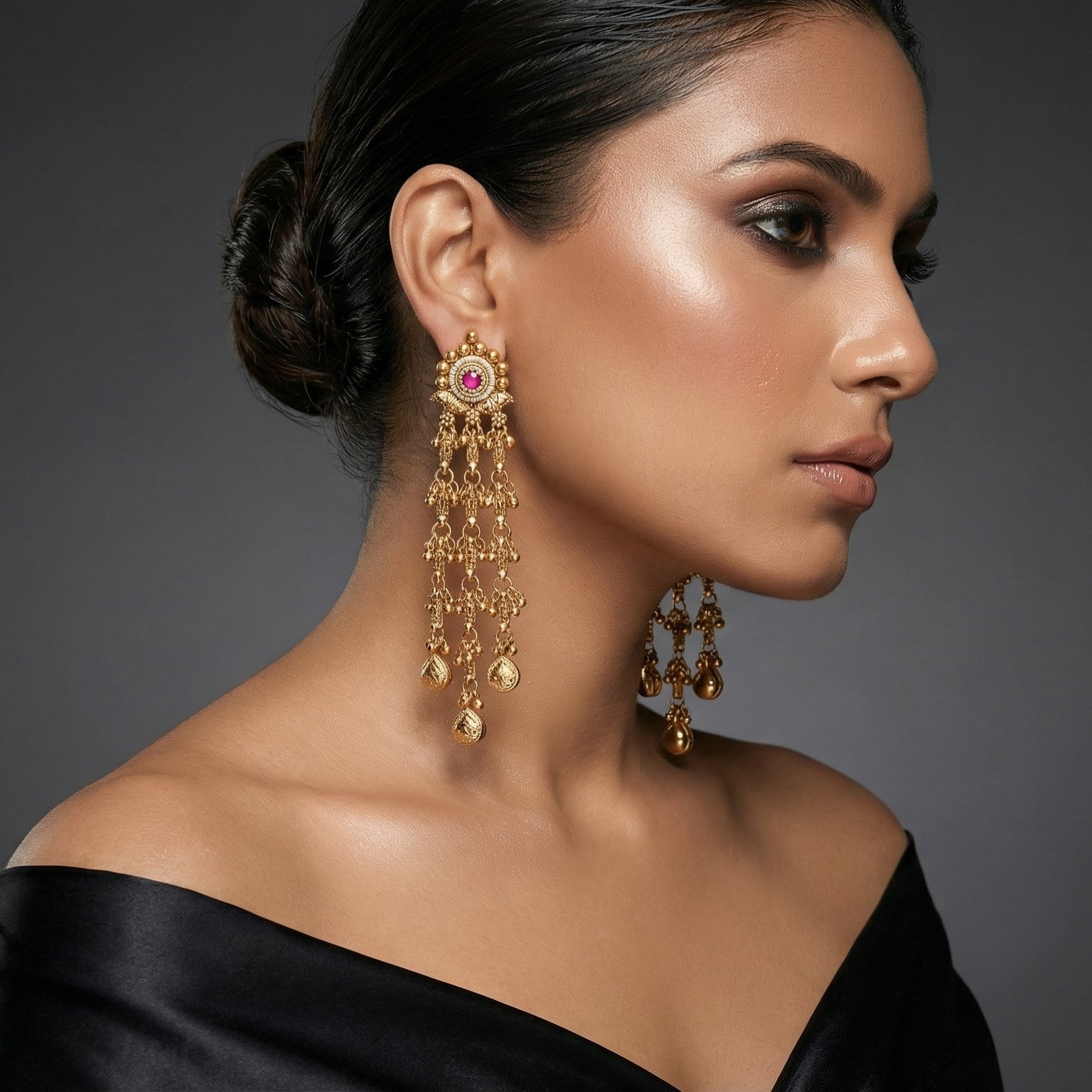 Butigini Sun Halo Tassel Earrings