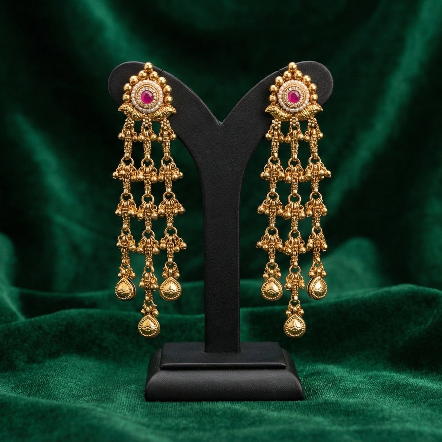 Butigini Sun Halo Tassel Earrings