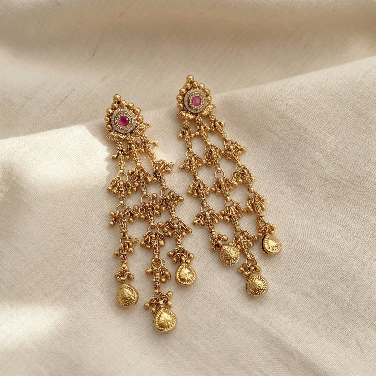 Butigini Sun Halo Tassel Earrings