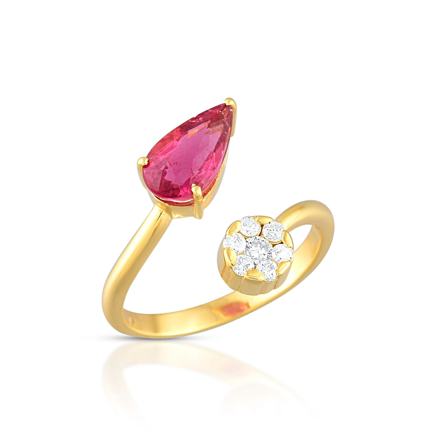 Étoile Rosaline By BUTIGINI | Regal Pink Teardrop Diamond Ring
