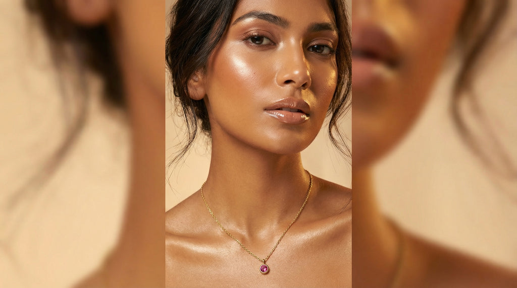 Butigini Rosé Glow Necklace - Anti Tarnish