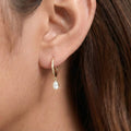 Butigini Gold Plated Teardrop Crystal Hoop Earrings - Anti Tarnish