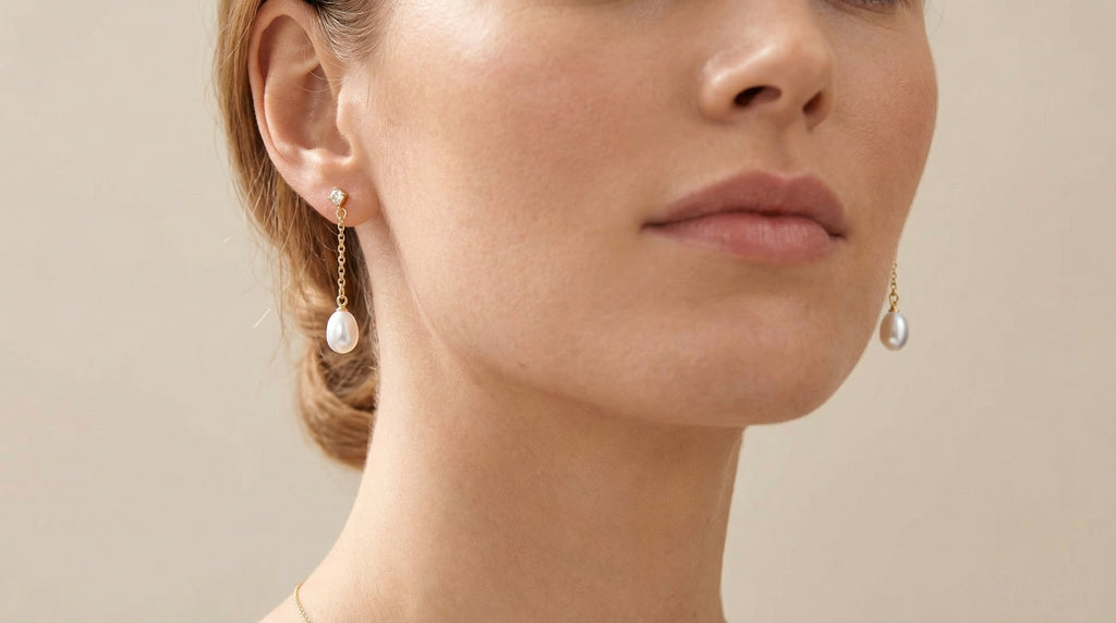 Butigini Royale Pearl Chain Earrings