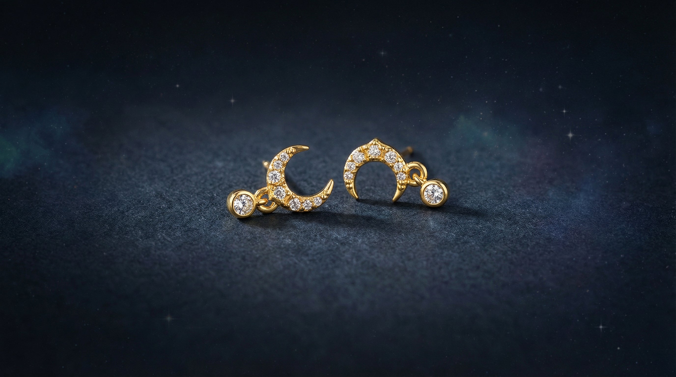 Butigini Elara Crystal Moon Earrings