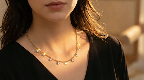 Butigini 316L Stainless Steel Crystal Drop Necklace