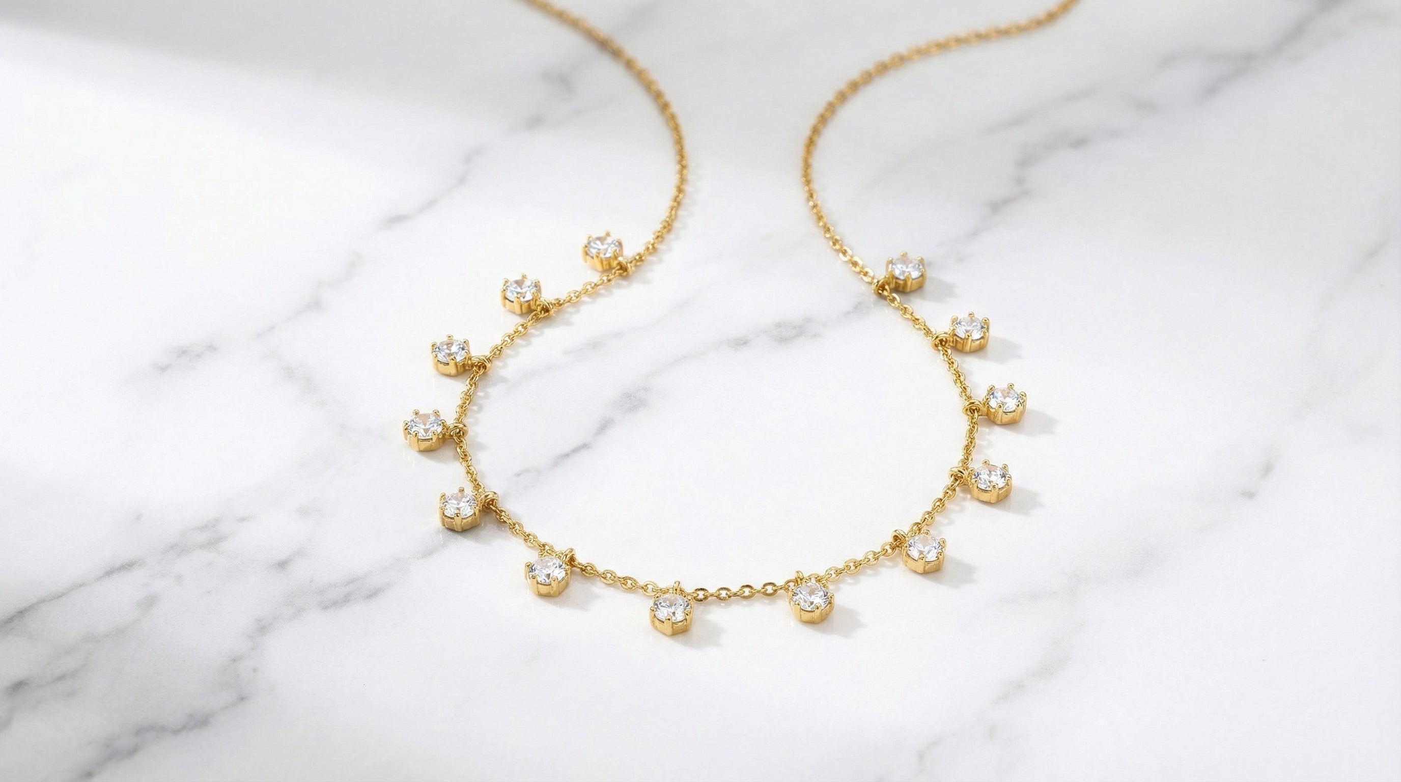 Butigini 316L Stainless Steel Crystal Drop Necklace