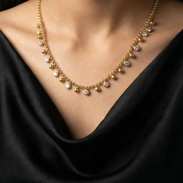 Butigini Nova Crystal Drape Necklace