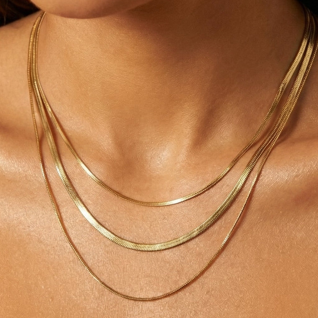 Butigini Arista Triple Layer Necklace