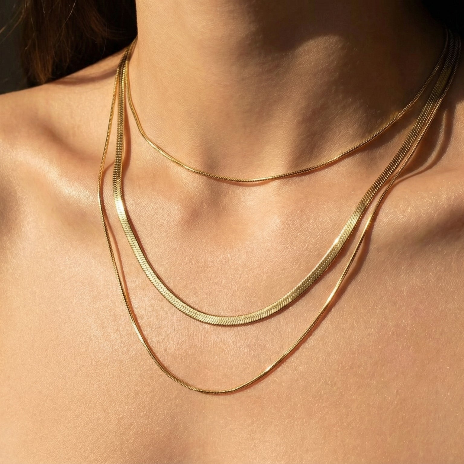 Butigini Arista Triple Layer Necklace