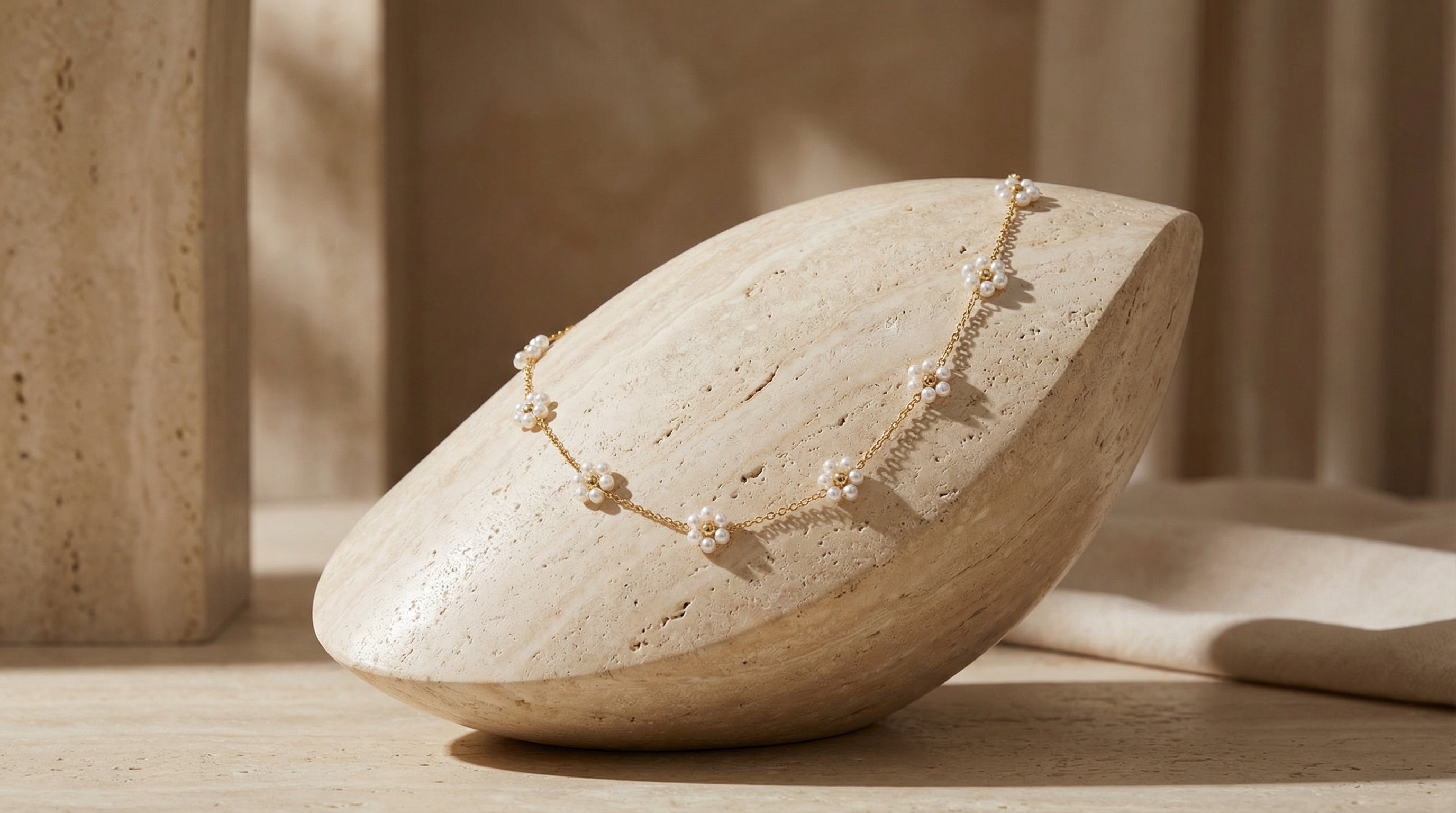 Butigini Pearl Blossom Choker Necklace