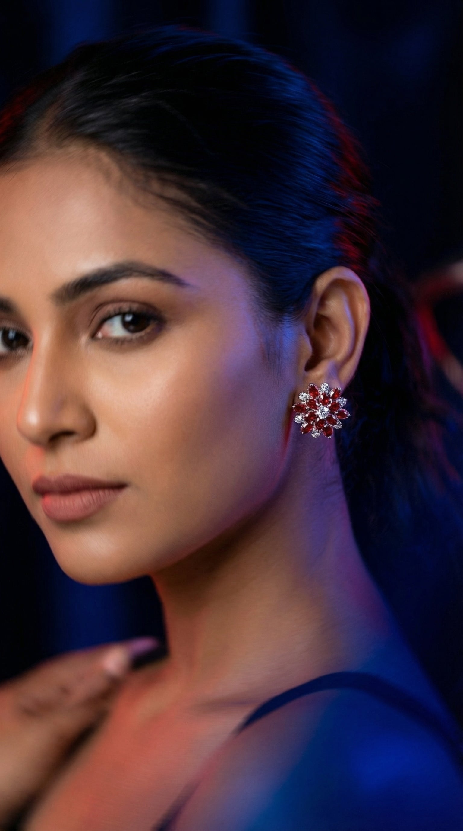 Butigini Scarlet Royale Stud Earrings