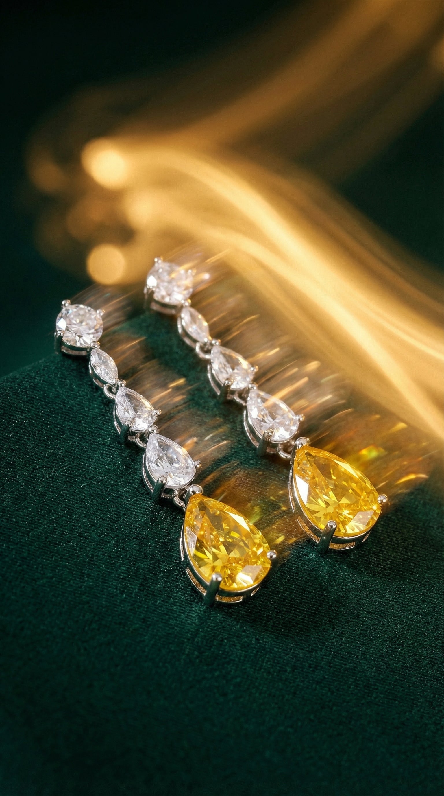 Butigini Golden Cascade Drop Earrings
