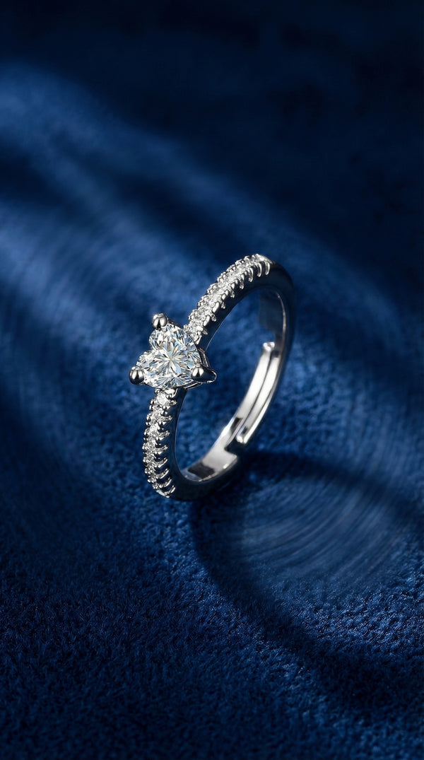 Butigini Amora Heart Solitaire Finger Ring