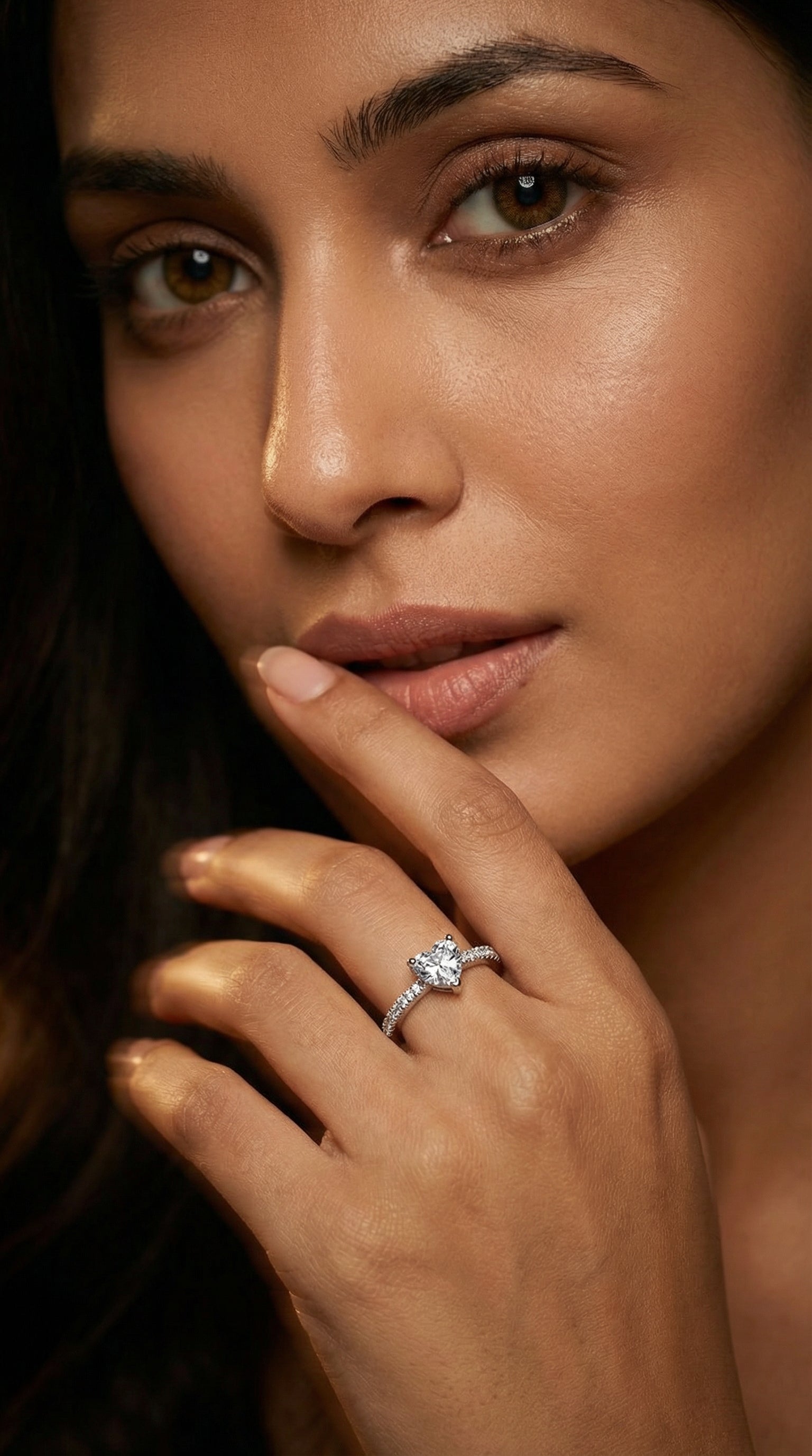 Butigini Amora Heart Solitaire Finger Ring