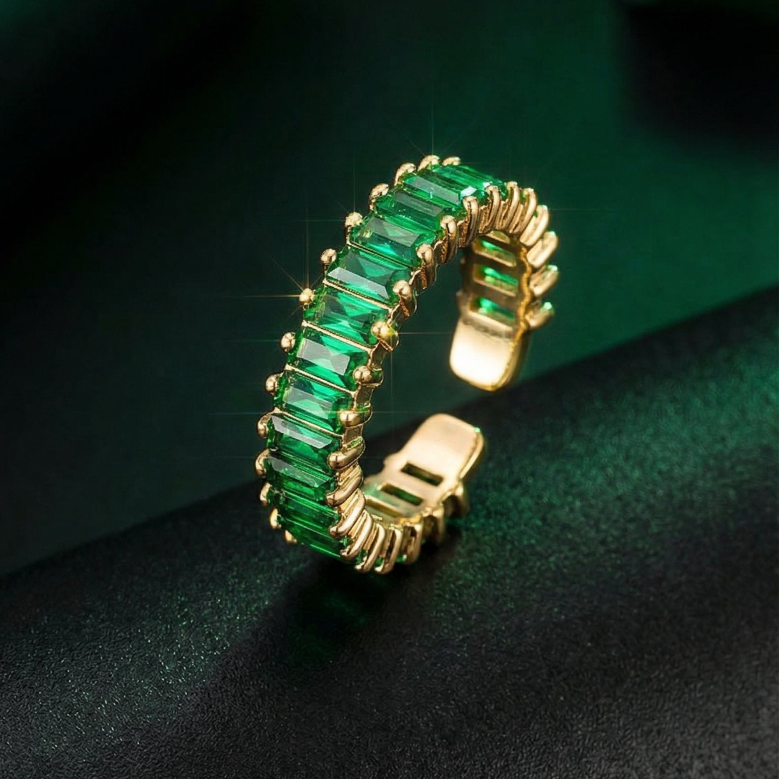 Butigini Emerald Royale Finger Ring – Anti Tarnish