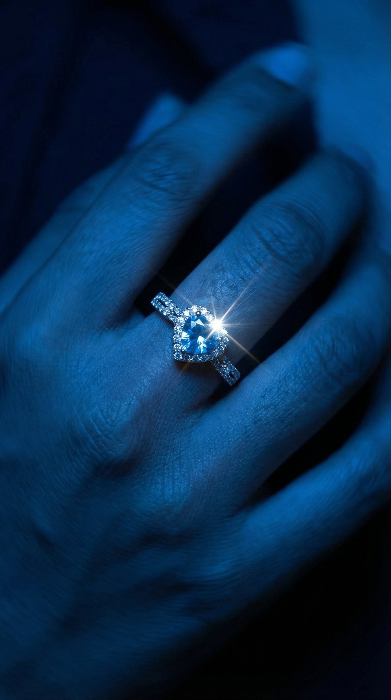 Butigini Azure Heart Royale Finger Ring – Anti Tarnish