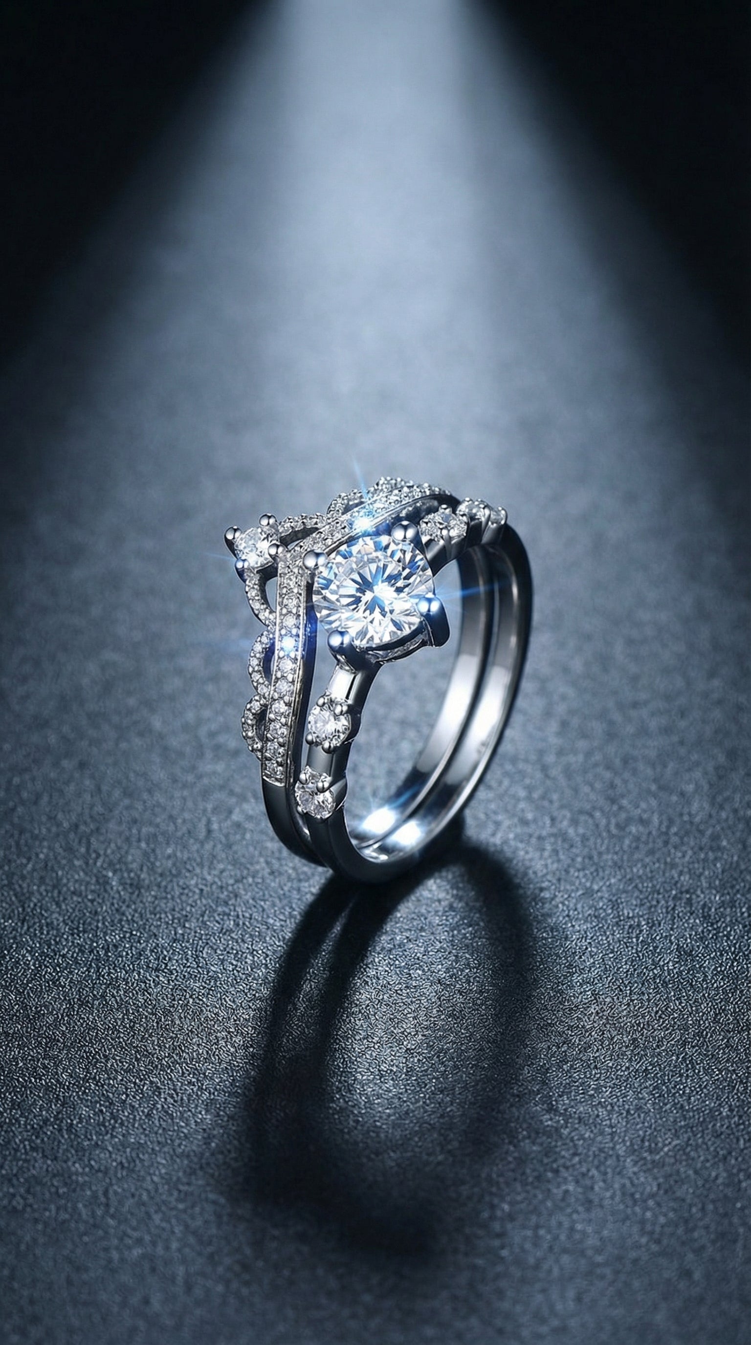 Butigini Silver Plated American Diamond Studded Crown Shape Contemporary Korean Adjustable Finger Ring