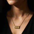 Butigini Gold Plated Anti Tarnish 11:11 Angel Number Engraved Stainless Steel Pendant Necklace