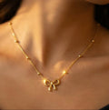 Butigini Gold Plated Anti Tarnish Infinity Bow Pendant Necklace