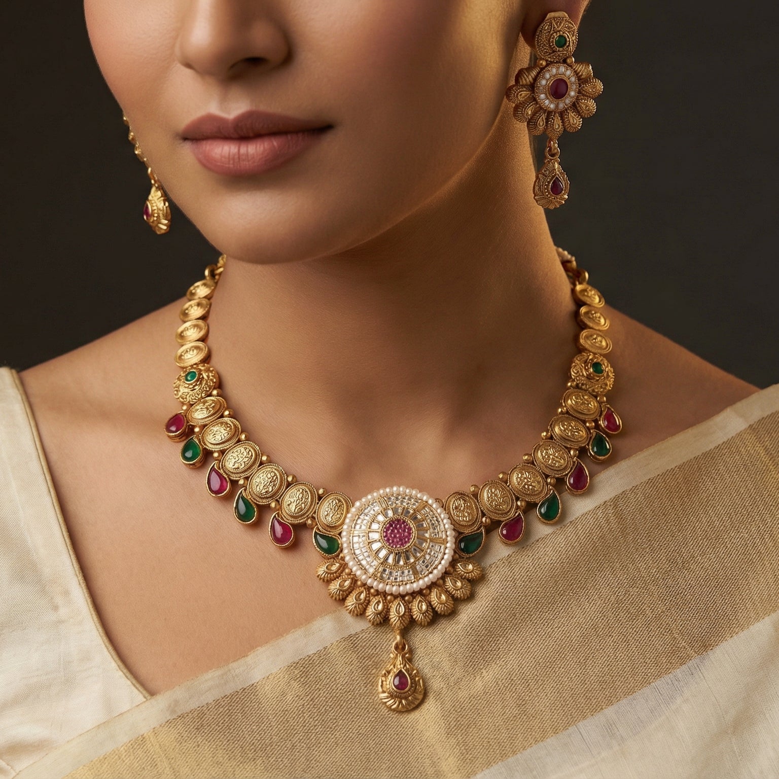 Butigini Vaidehi Royal Choker Necklace Set