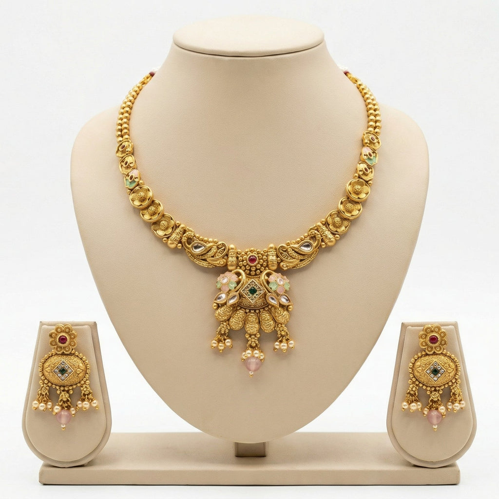 Butigini Rajwadi Heritage Necklace Set