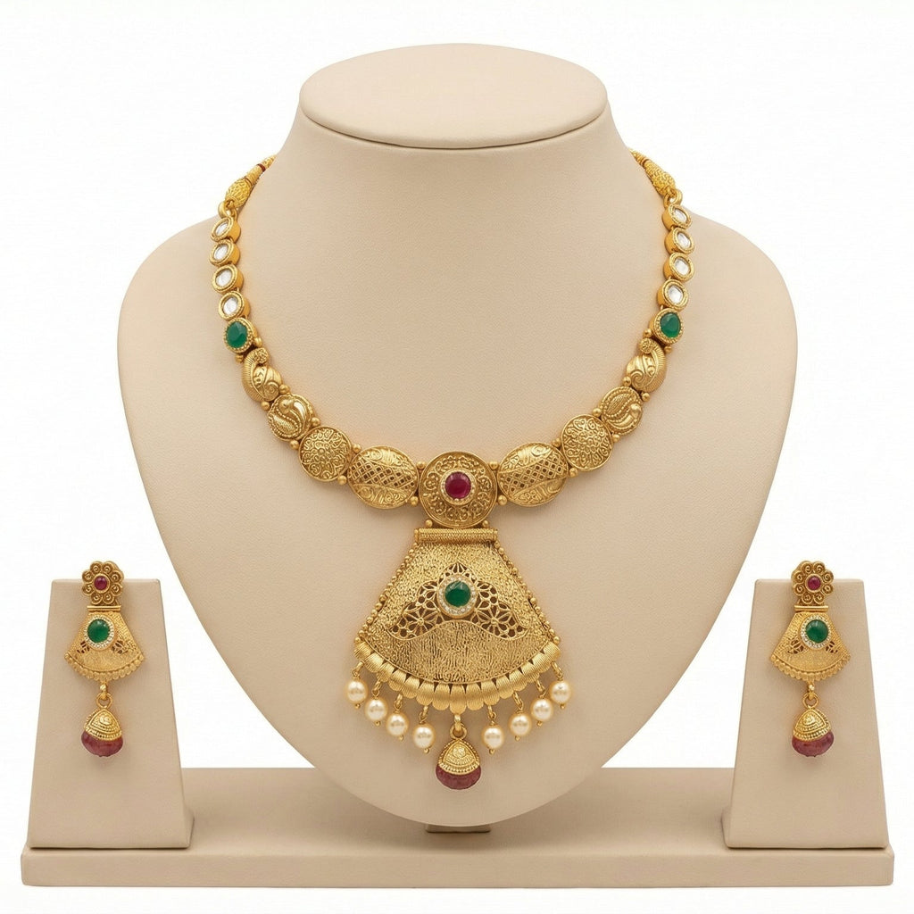 Butigini Rajalakshmi Necklace Set