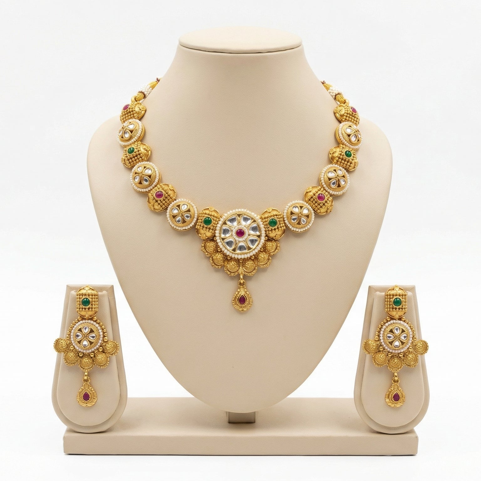 Butigini Swarnalekha Kundan Necklace Set