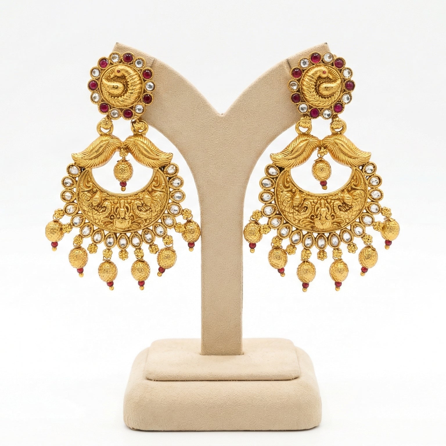 Butigini Rajmayur Chandbali Earrings