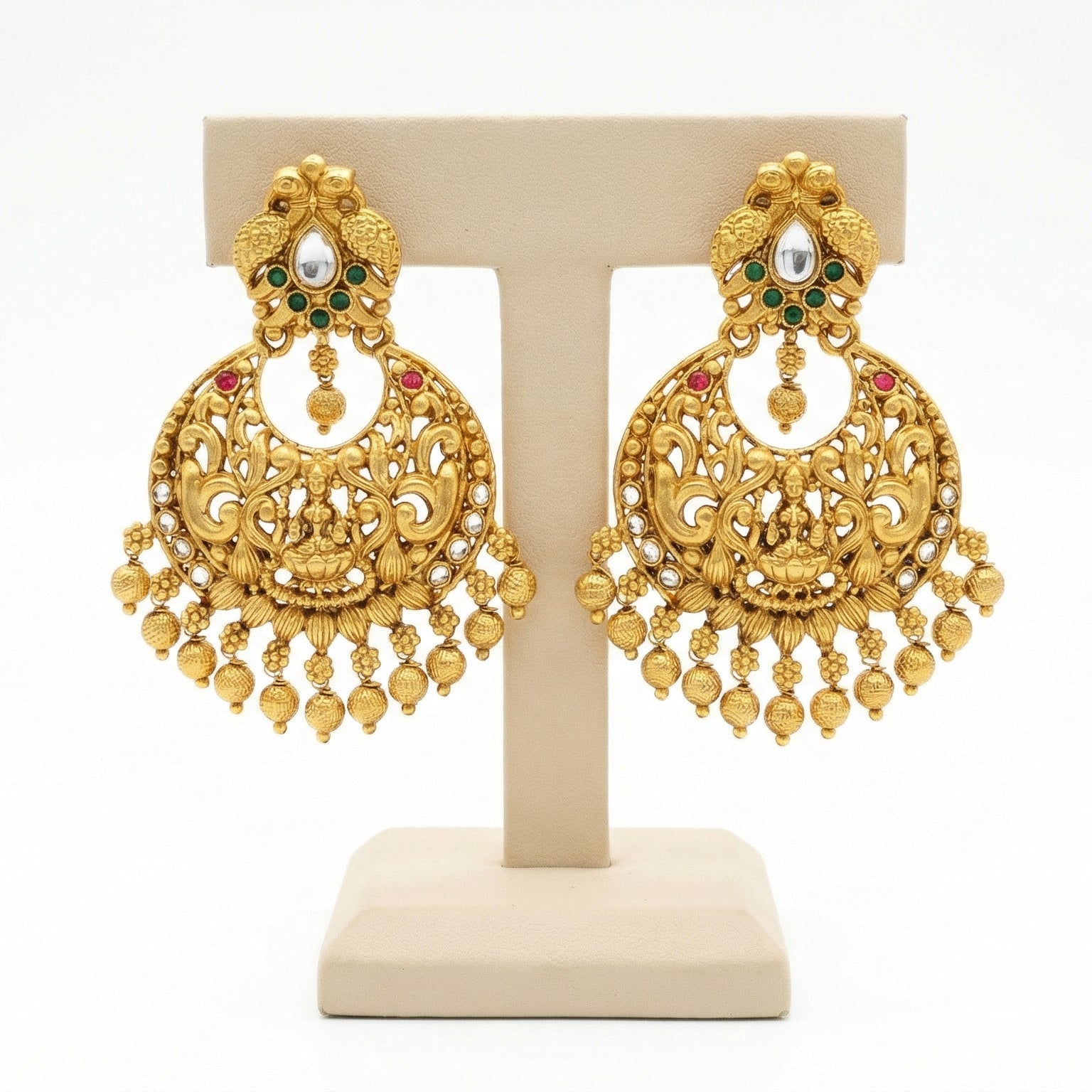 Butigini Swarnadevi Festive Chandbali Earrings
