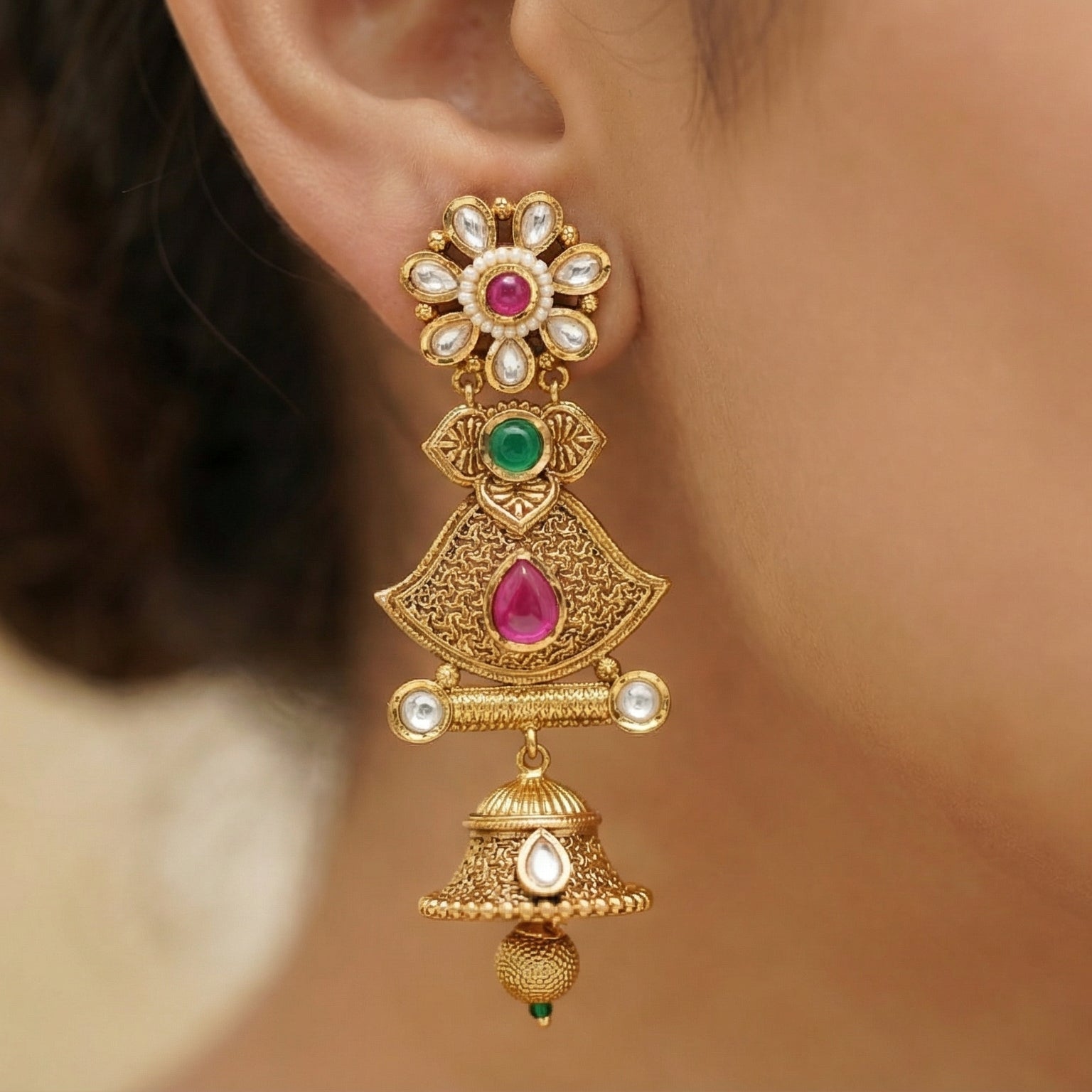 Butigini Devpushp Statement Earrings