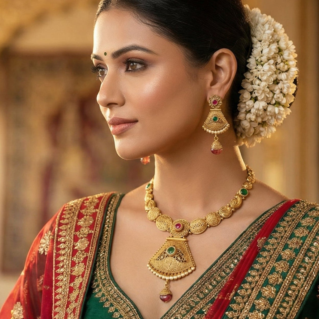 Butigini Rajalakshmi Necklace Set