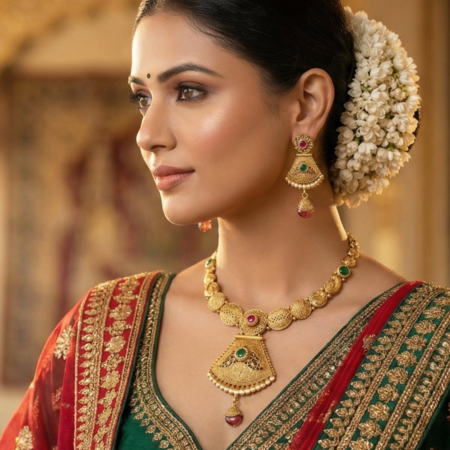 Butigini Rajalakshmi Necklace Set