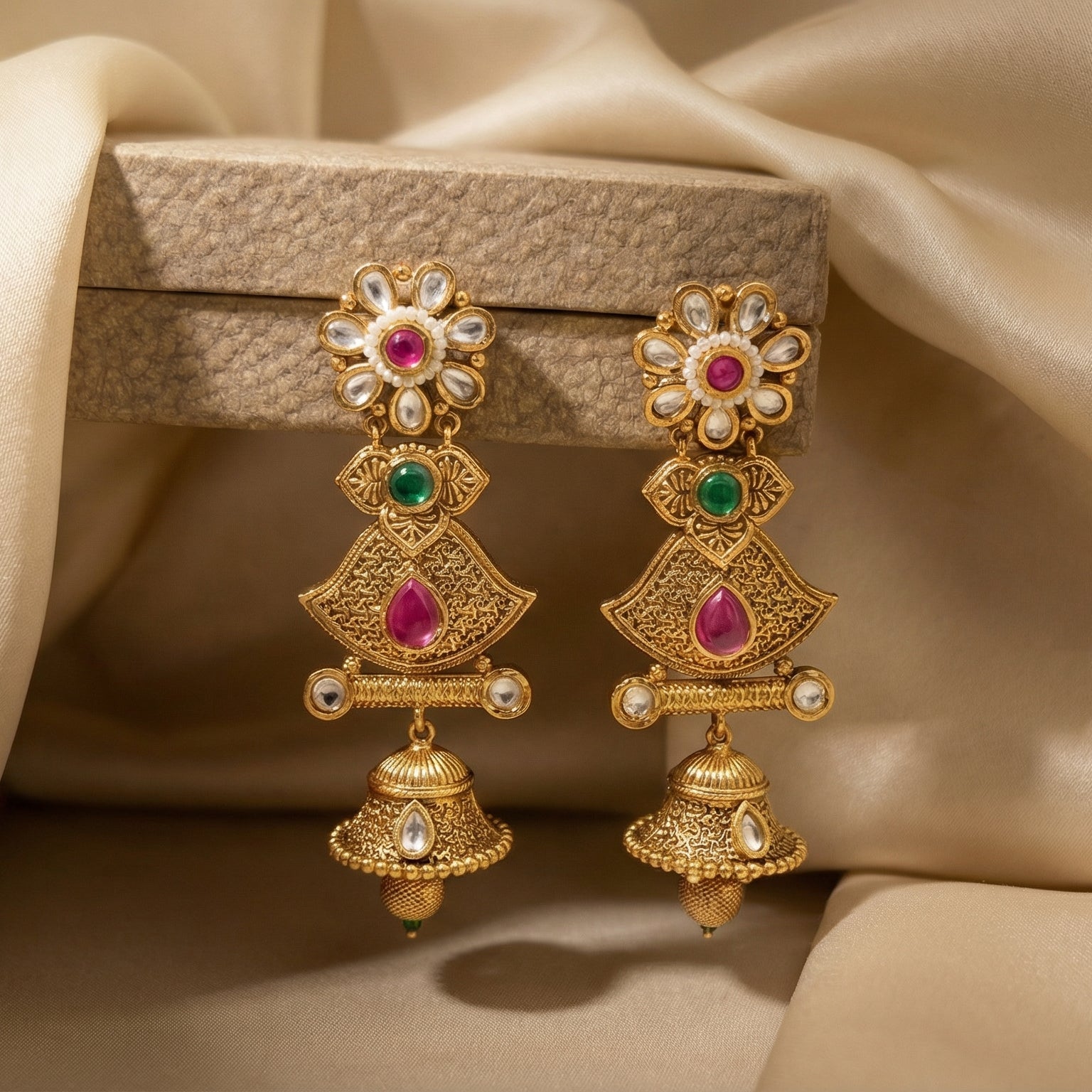 Butigini Devpushp Statement Earrings
