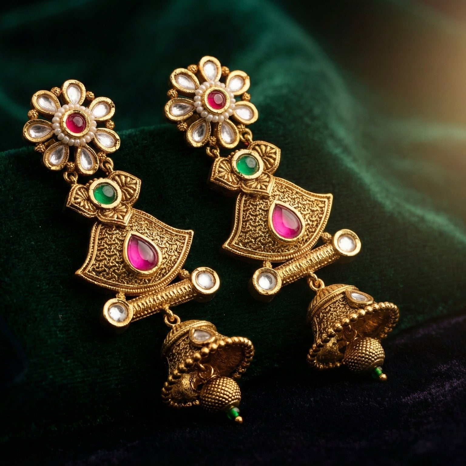 Butigini Devpushp Statement Earrings