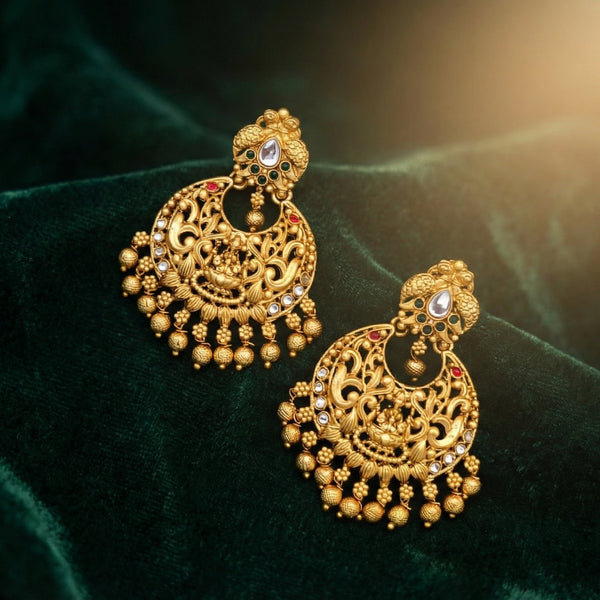Butigini Swarnadevi Festive Chandbali Earrings