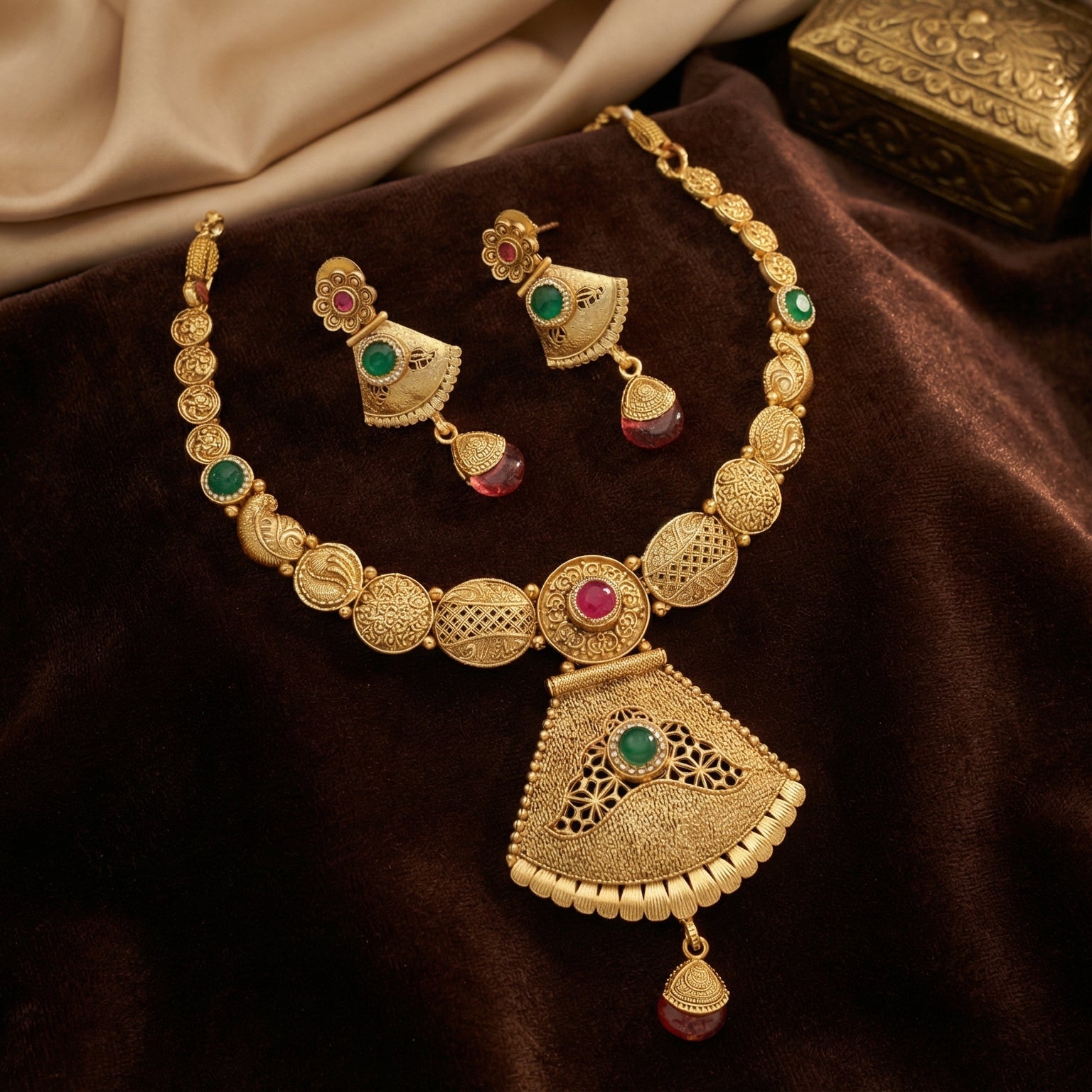 Butigini Rajalakshmi Necklace Set