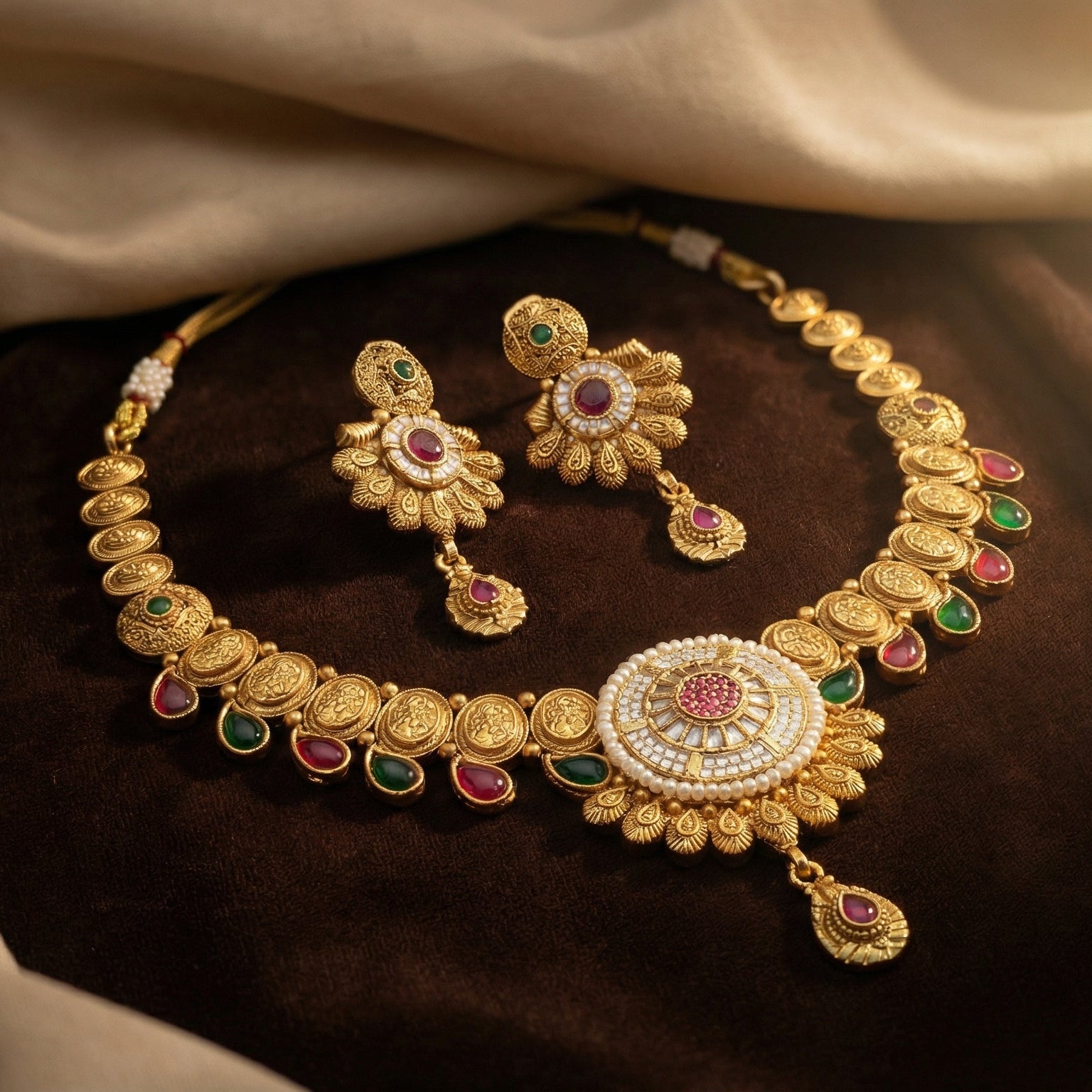 Butigini Vaidehi Royal Choker Necklace Set