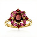 Seraphine Rouge By BUTIGINI | Majestic Floral Garnet Ring