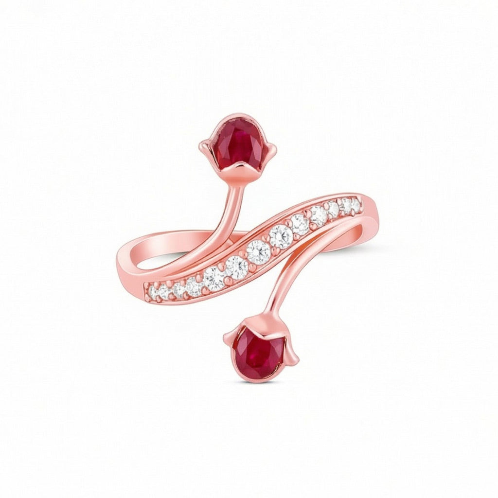 Carmella Fiamma By BUTIGINI | Diamond & Ruby Ring | Rose Gold | Lab Grown Diamond