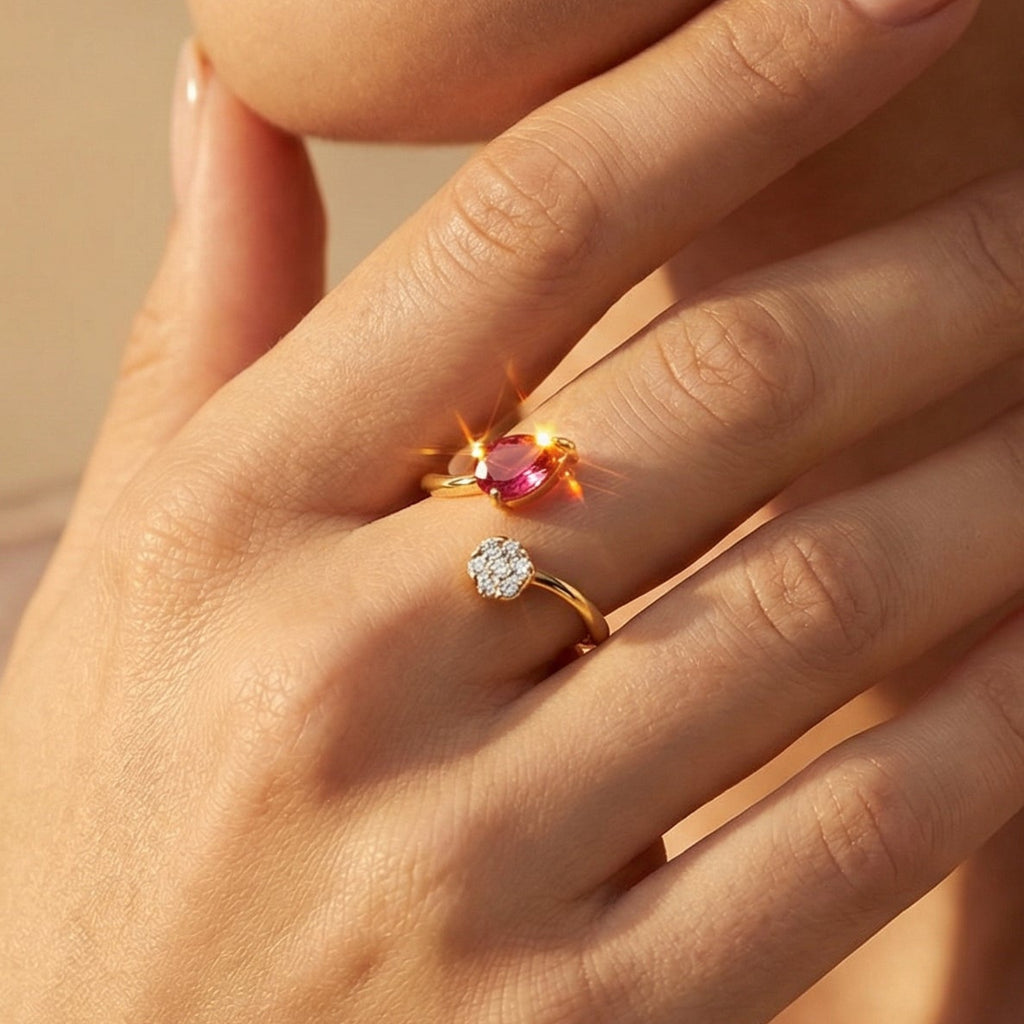 Étoile Rosaline By BUTIGINI | Regal Pink Teardrop Diamond Ring