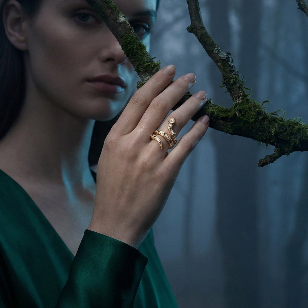 Imperial Viper By BUTIGINI | Multi-Band Diamond Statement Ring