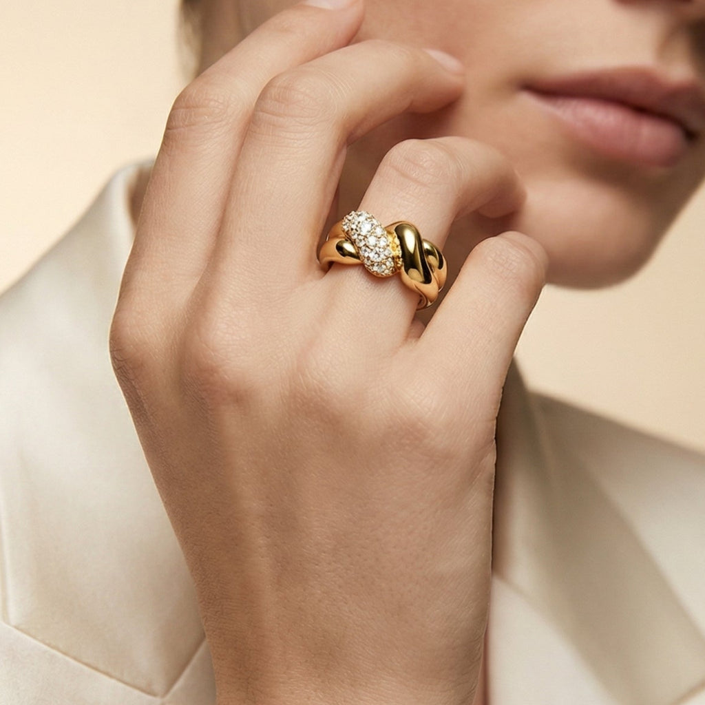 Cressida By BUTIGINI | Diamond Sculpt Statement Ring