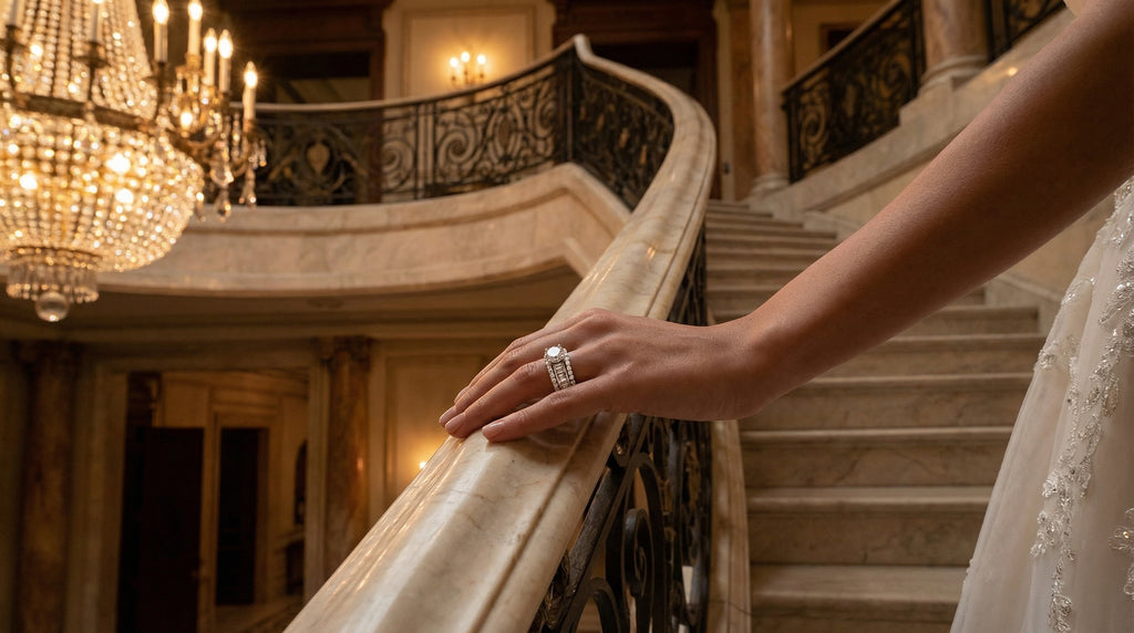 Roma Regale By BUTIGINI | Diamond Baguette Halo Solitaire Ring | Lab Grown Diamond