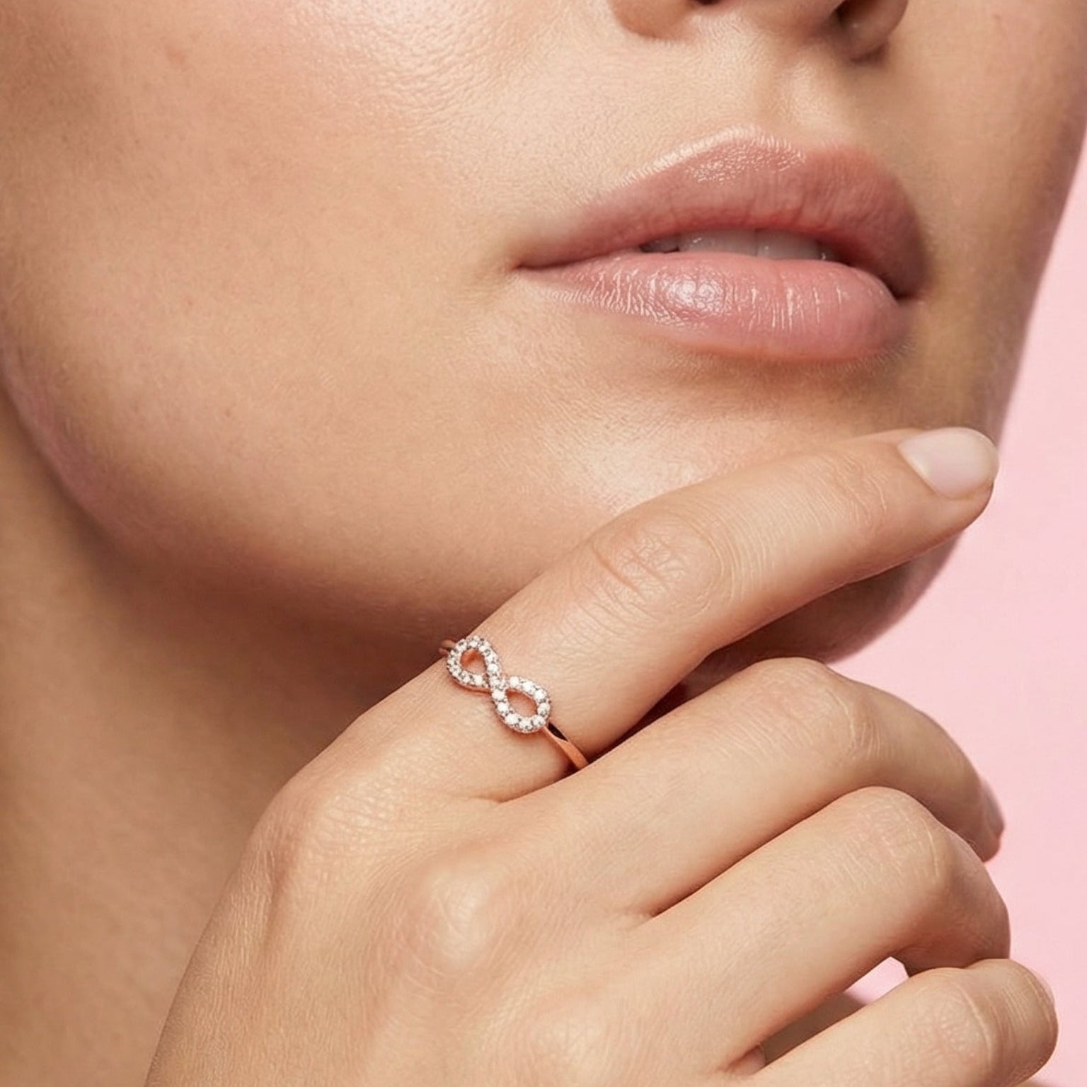 Eternità By BUTIGINI | Minimal Infinity Ring | Rose Gold | Lab Grown Diamond
