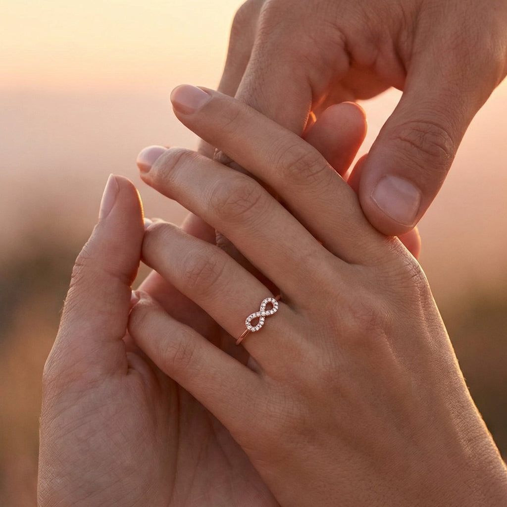 Eternità By BUTIGINI | Minimal Infinity Ring | Rose Gold | Lab Grown Diamond