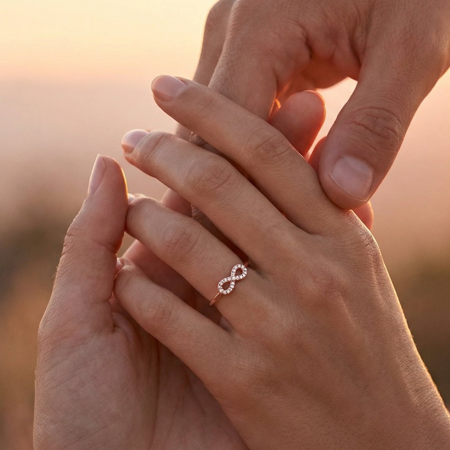 Eternità By BUTIGINI | Minimal Infinity Ring | Rose Gold | Lab Grown Diamond
