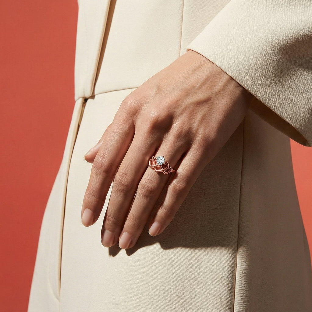 Celestine Coeur By BUTIGINI | Elegant Love Ring | Rose Gold | Lab Grown Diamond