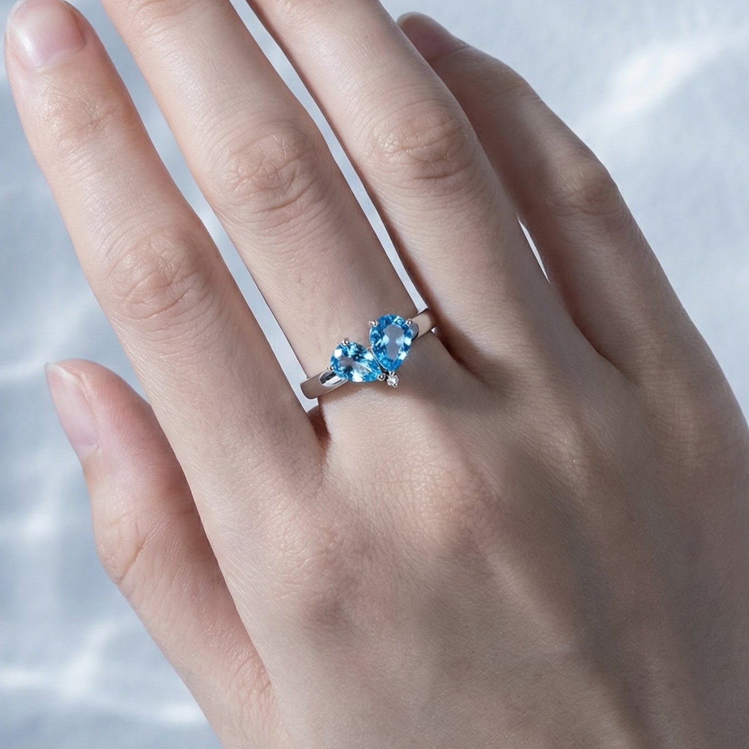 Bleu Élancé By BUTIGINI | Twin Heart Ring | Lab Grown Diamond