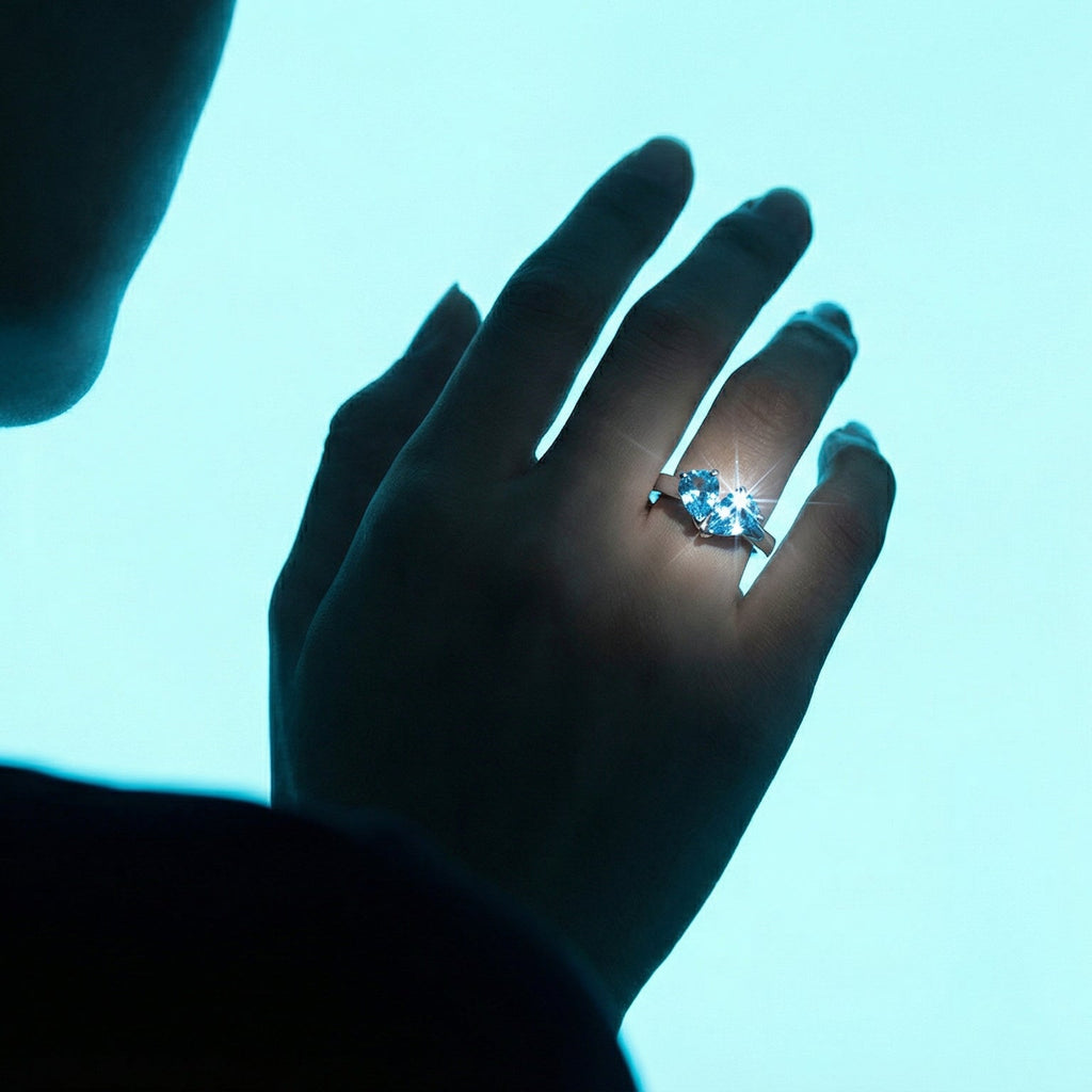 Bleu Élancé By BUTIGINI | Twin Heart Ring | Lab Grown Diamond