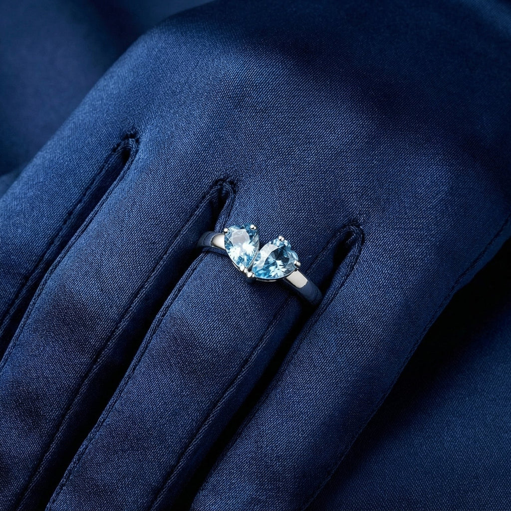 Bleu Élancé By BUTIGINI | Twin Heart Ring | Lab Grown Diamond